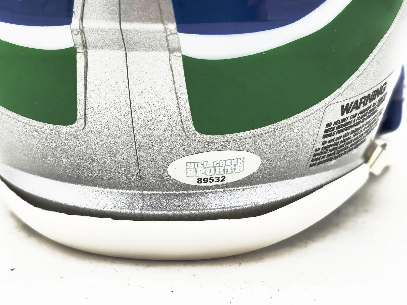 DEVON WITHERSPOON AUTOGRAPHED SEAHAWKS SILVER THROWBACK MINI HELMET MCS 221344