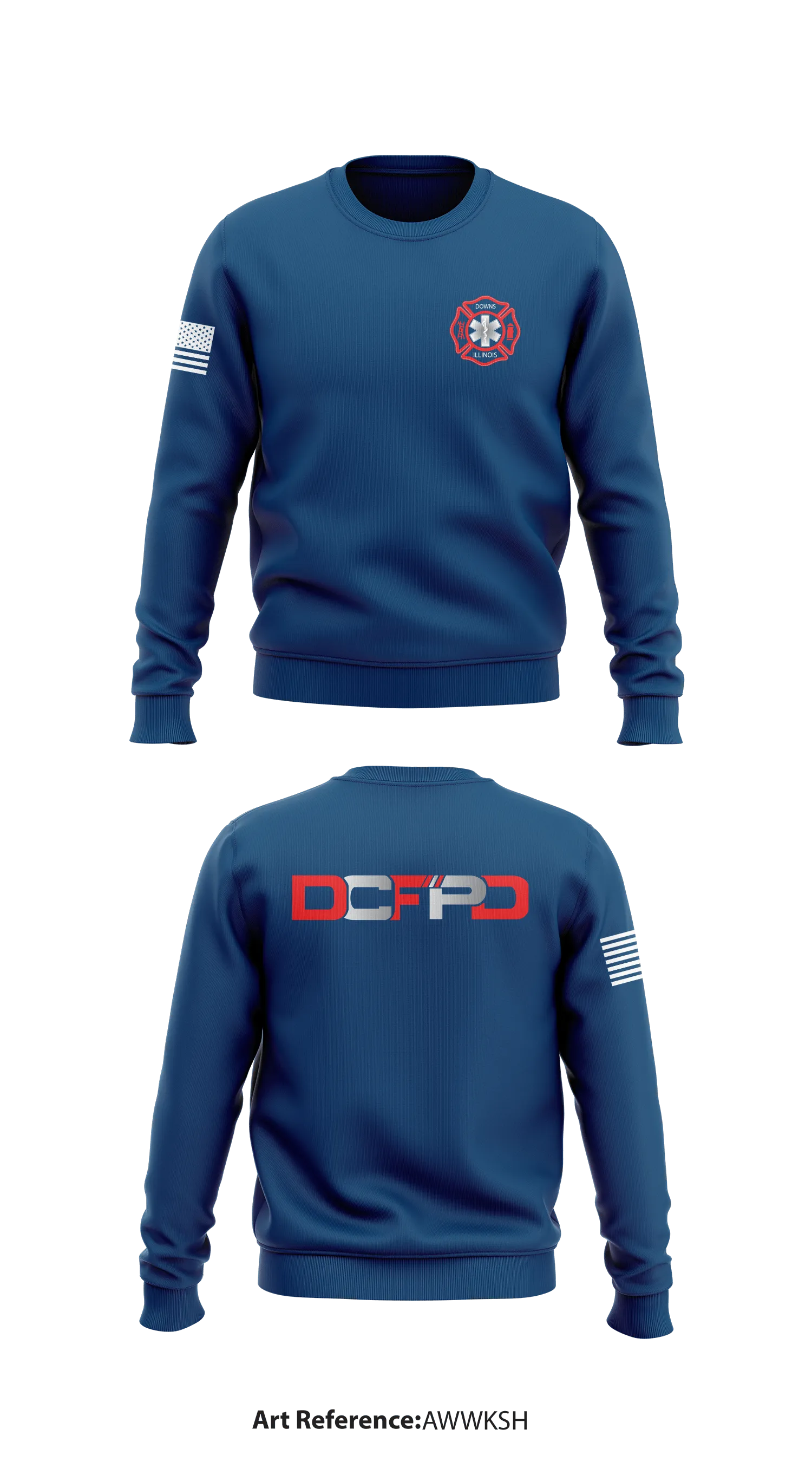 Downs Fire Department Store 1 Core Men's Crewneck Performance Sweatshirt - AWwKsh