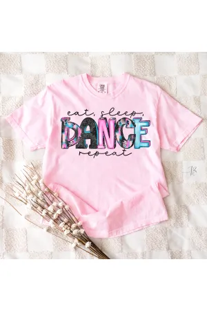 Eat Sleep Dance Repeat Comfort Colors T-Shirt