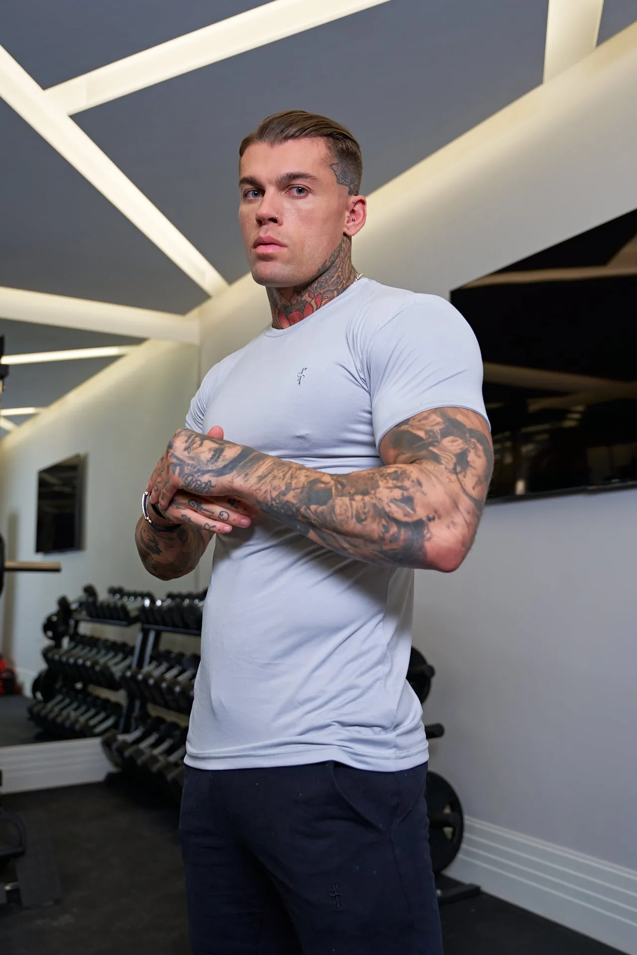 Father Sons Stone Grey Gym Crew - FSH679