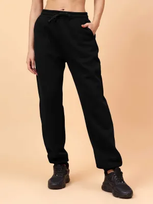 Fitkin Women Black CloudFit Fleece Jogger