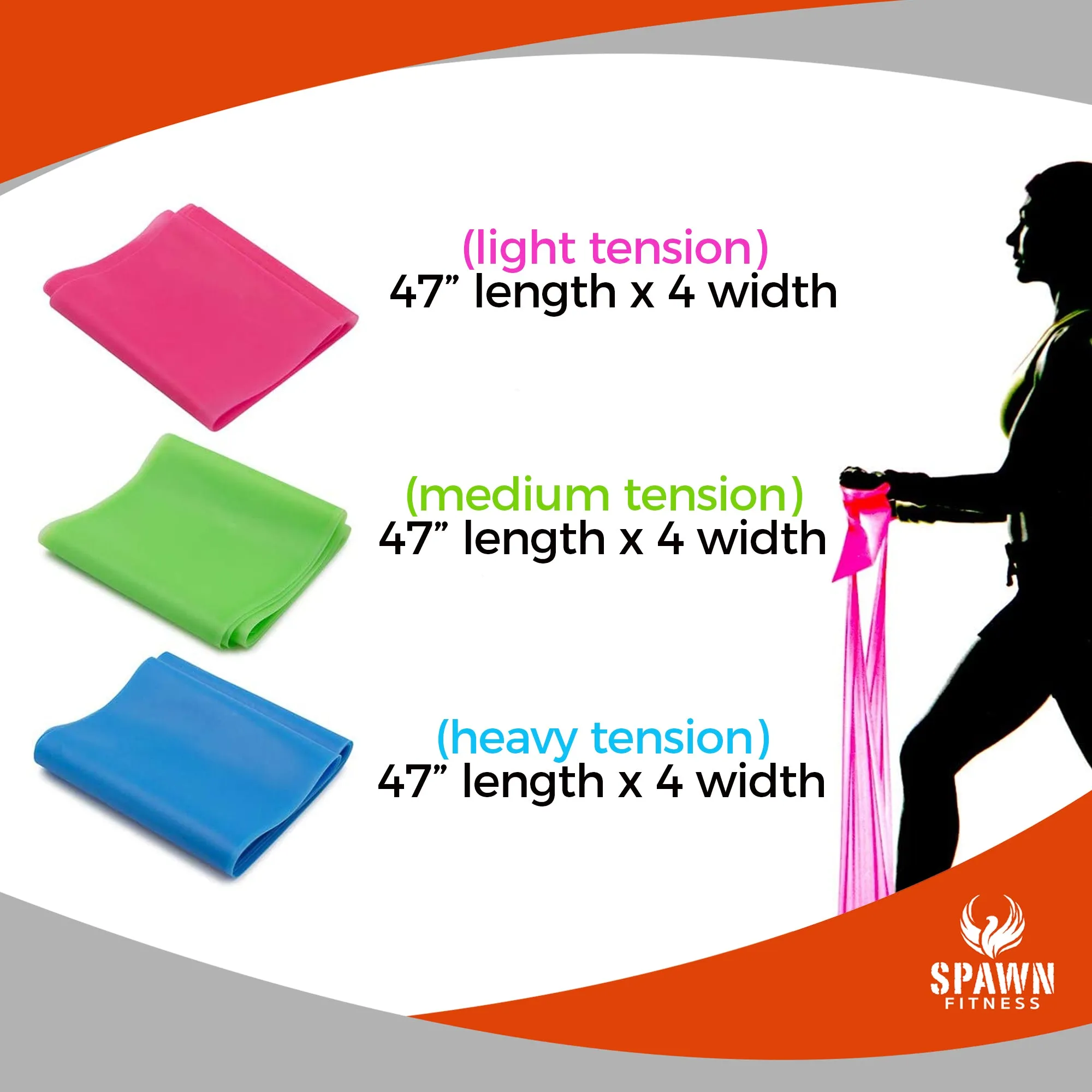 Fitness Workout Resistance Bands Set for Exercise 3 Pack