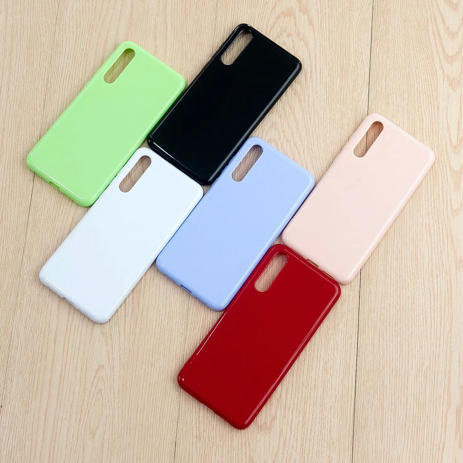 For HUAWEI P20/P20 Lite/P20 Pro Cellphone Case Simple Profile Soft TPU Phone Case Anti-Slip Smartphone Cover Bright black