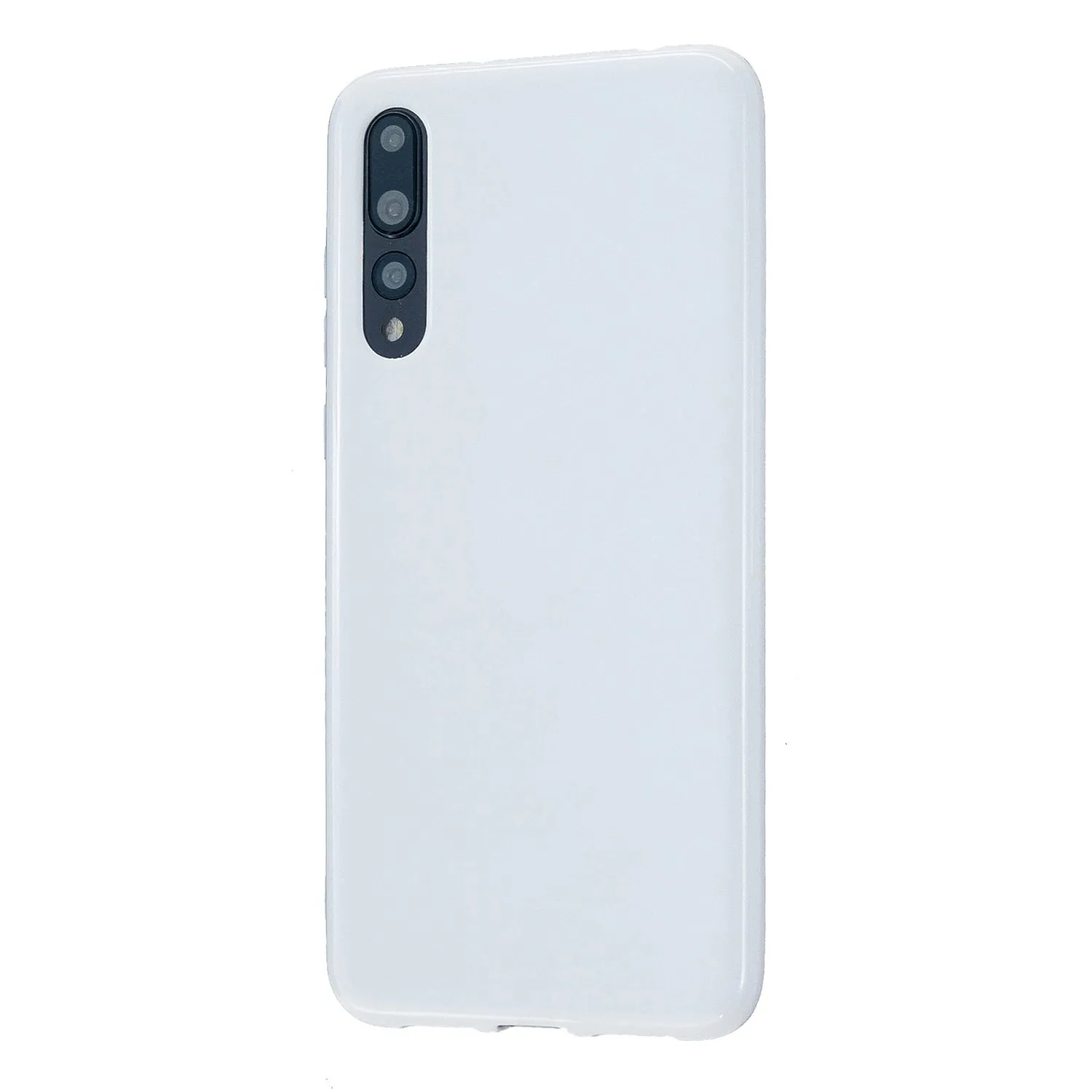 For HUAWEI P20/P20 Lite/P20 Pro Cellphone Case Simple Profile Soft TPU Phone Case Anti-Slip Smartphone Cover Bright black