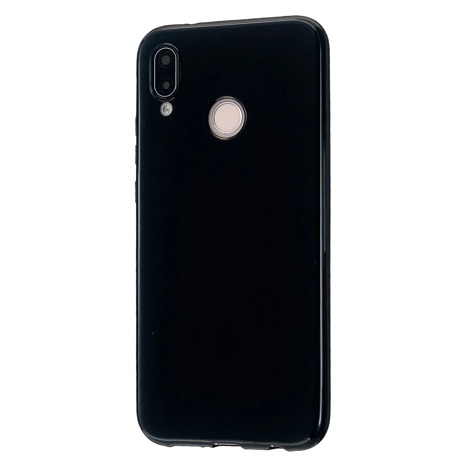 For HUAWEI P20/P20 Lite/P20 Pro Cellphone Case Simple Profile Soft TPU Phone Case Anti-Slip Smartphone Cover Bright black