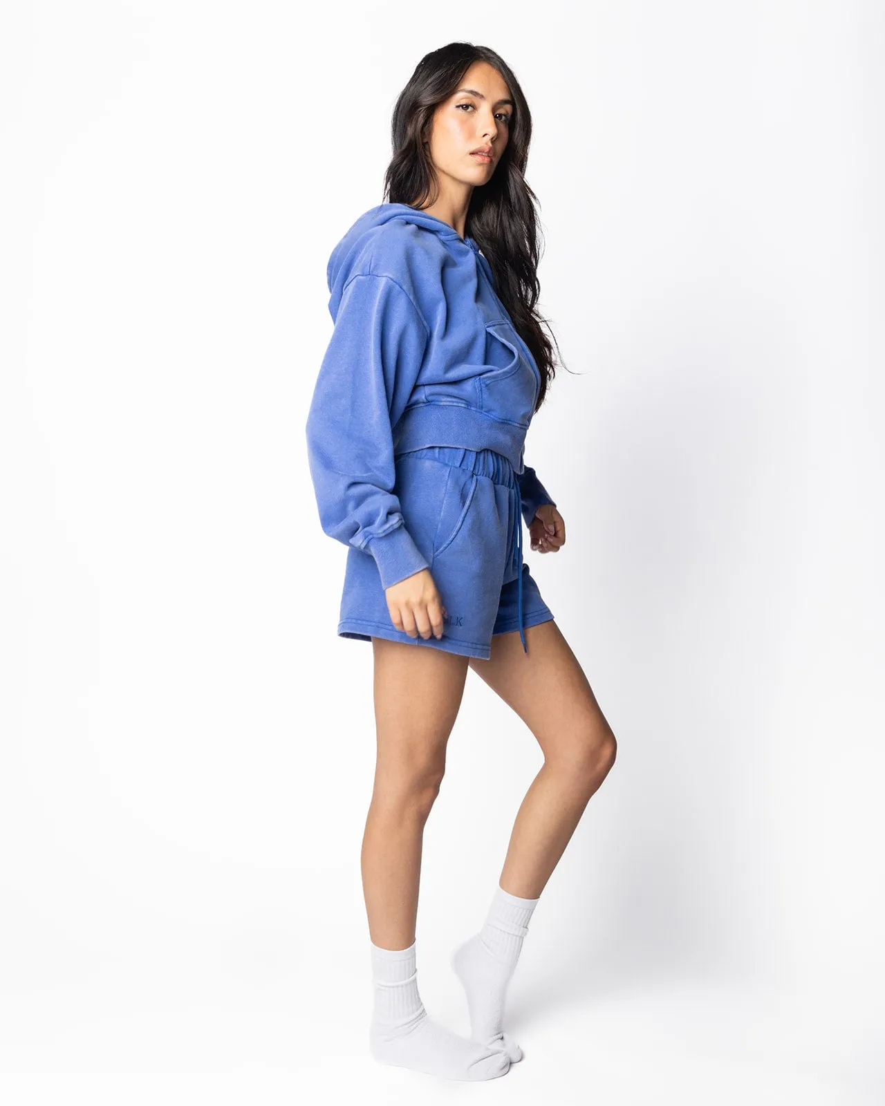French Terry Cropped Zip-Final Sale