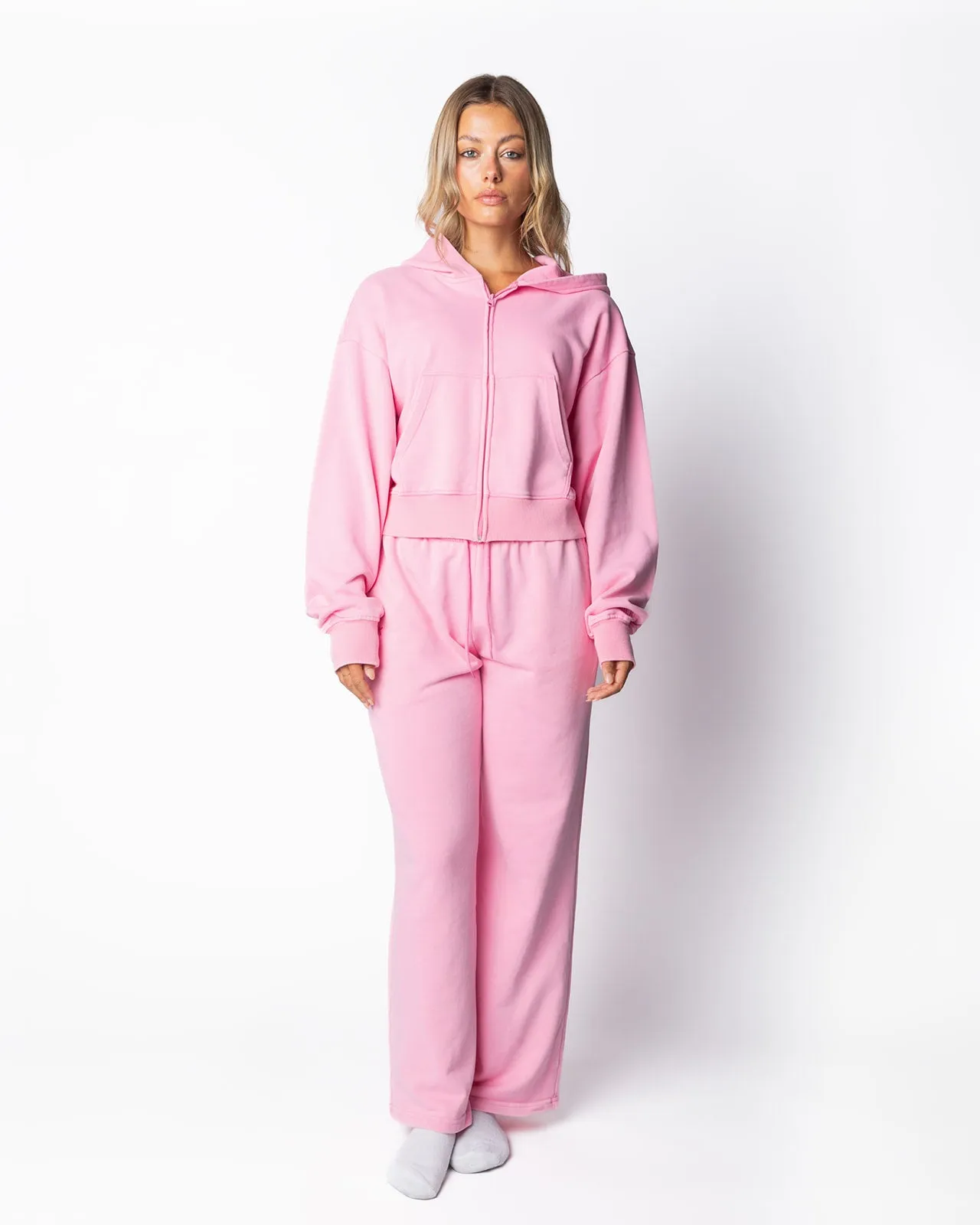 French Terry Cropped Zip-Final Sale