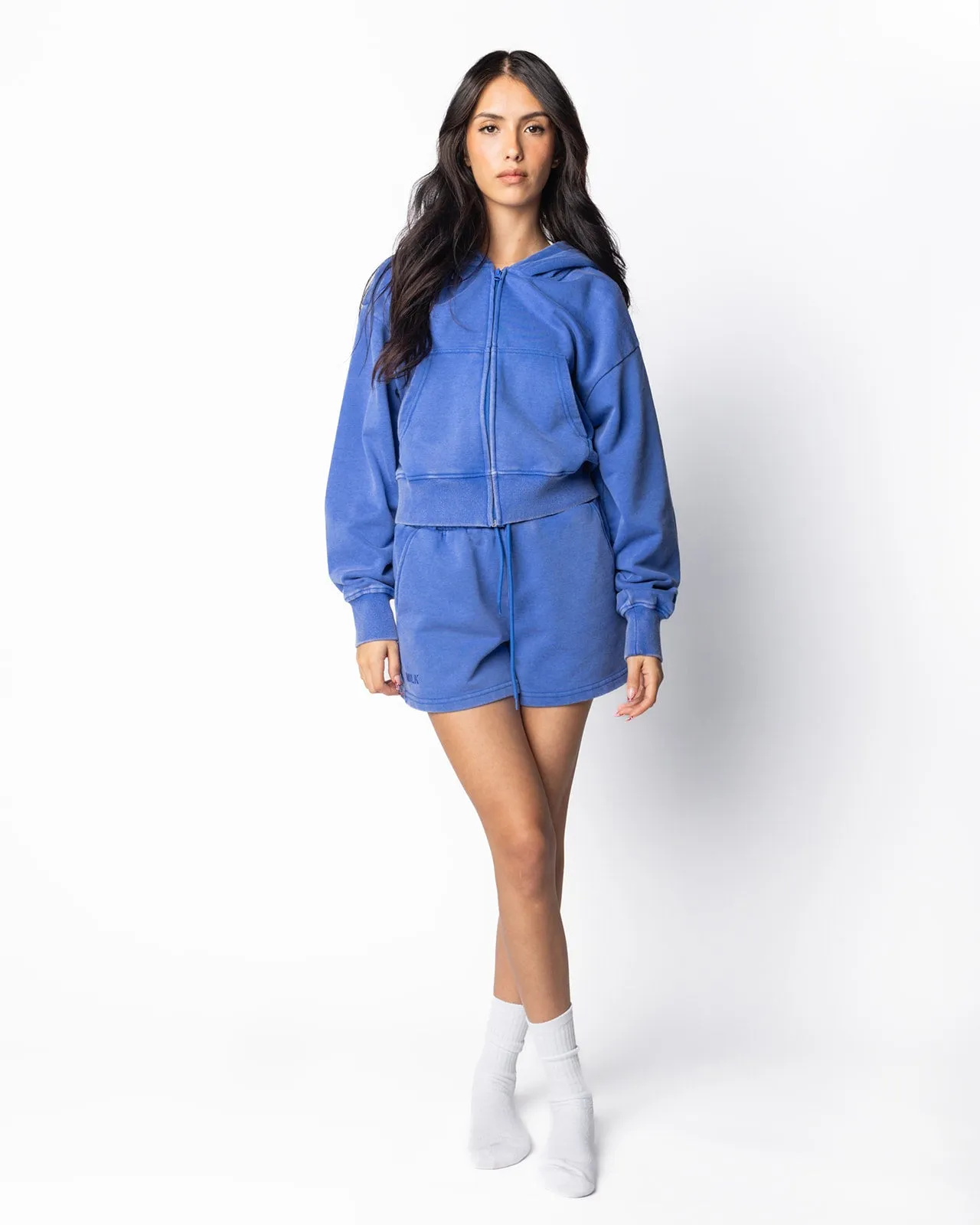 French Terry Cropped Zip-Final Sale