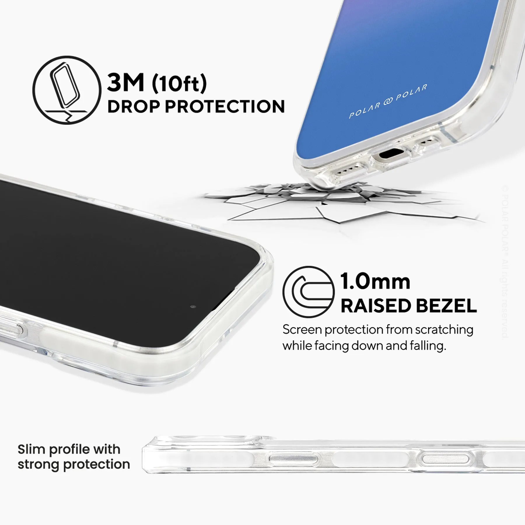 Fujisan Blue - iPhone 16 Pro Clear Bumper MagSafe Case