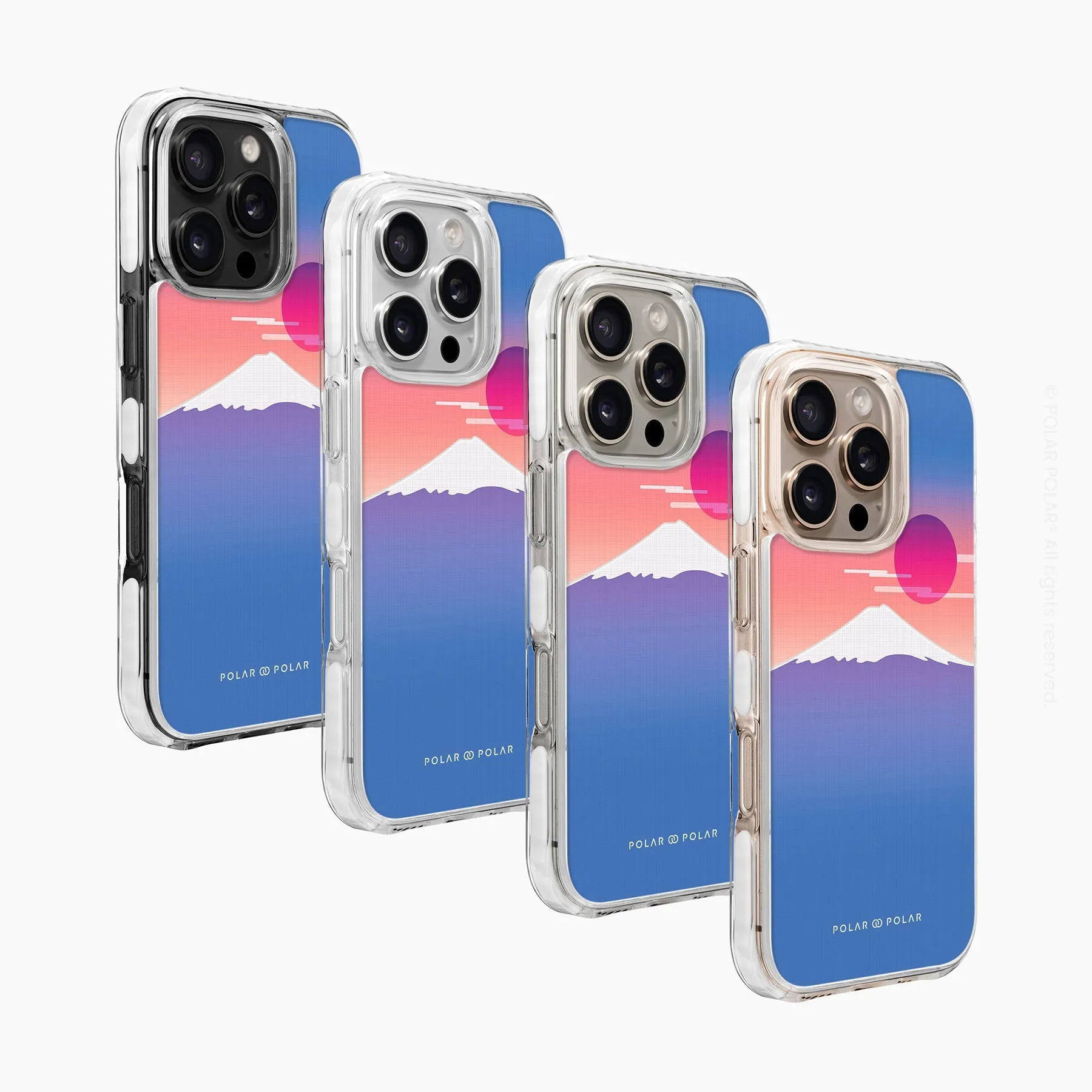 Fujisan Blue - iPhone 16 Pro Clear Bumper MagSafe Case