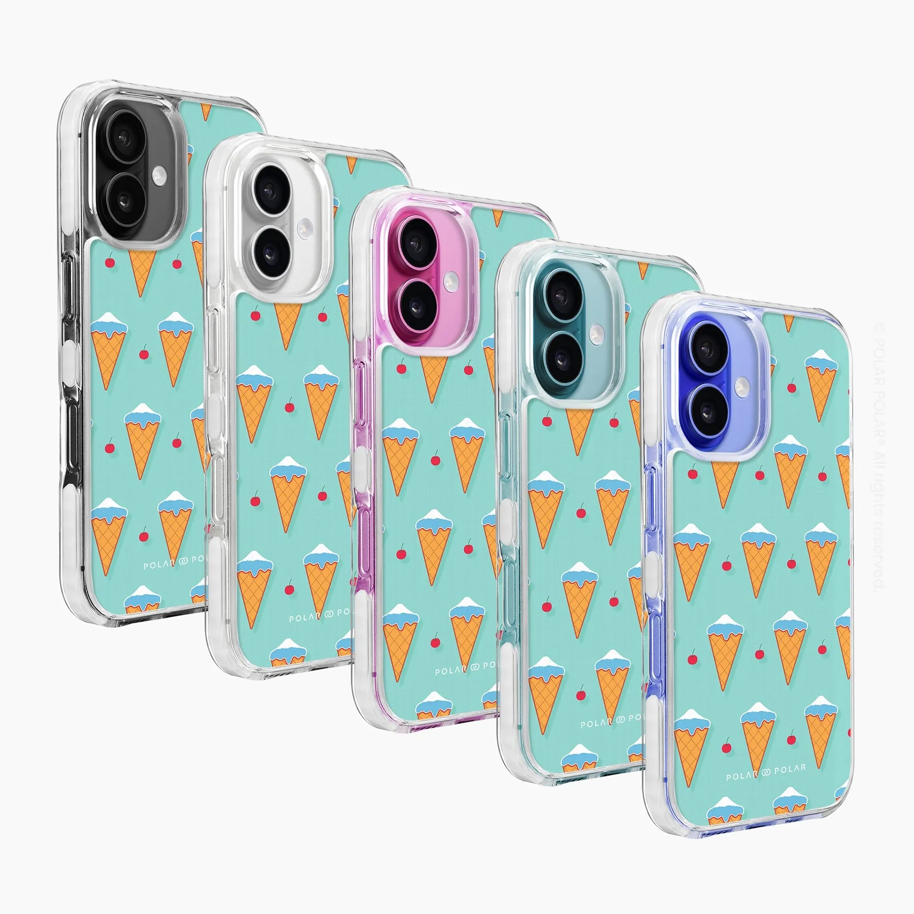 Fujisan Lake Blue Ice Cream - iPhone 16 Plus Clear Bumper MagSafe Case