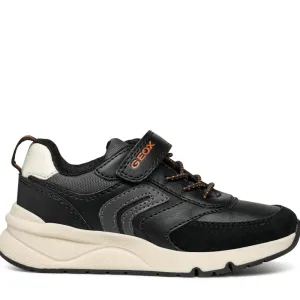 Geox J ROONER B. D - GBK NYLON (Black Dk Grey)