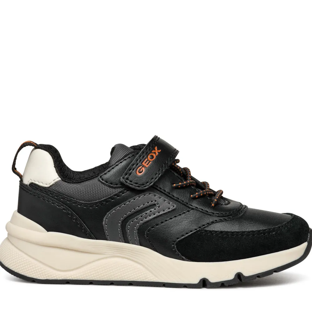 Geox J ROONER B. D - GBK NYLON (Black Dk Grey)