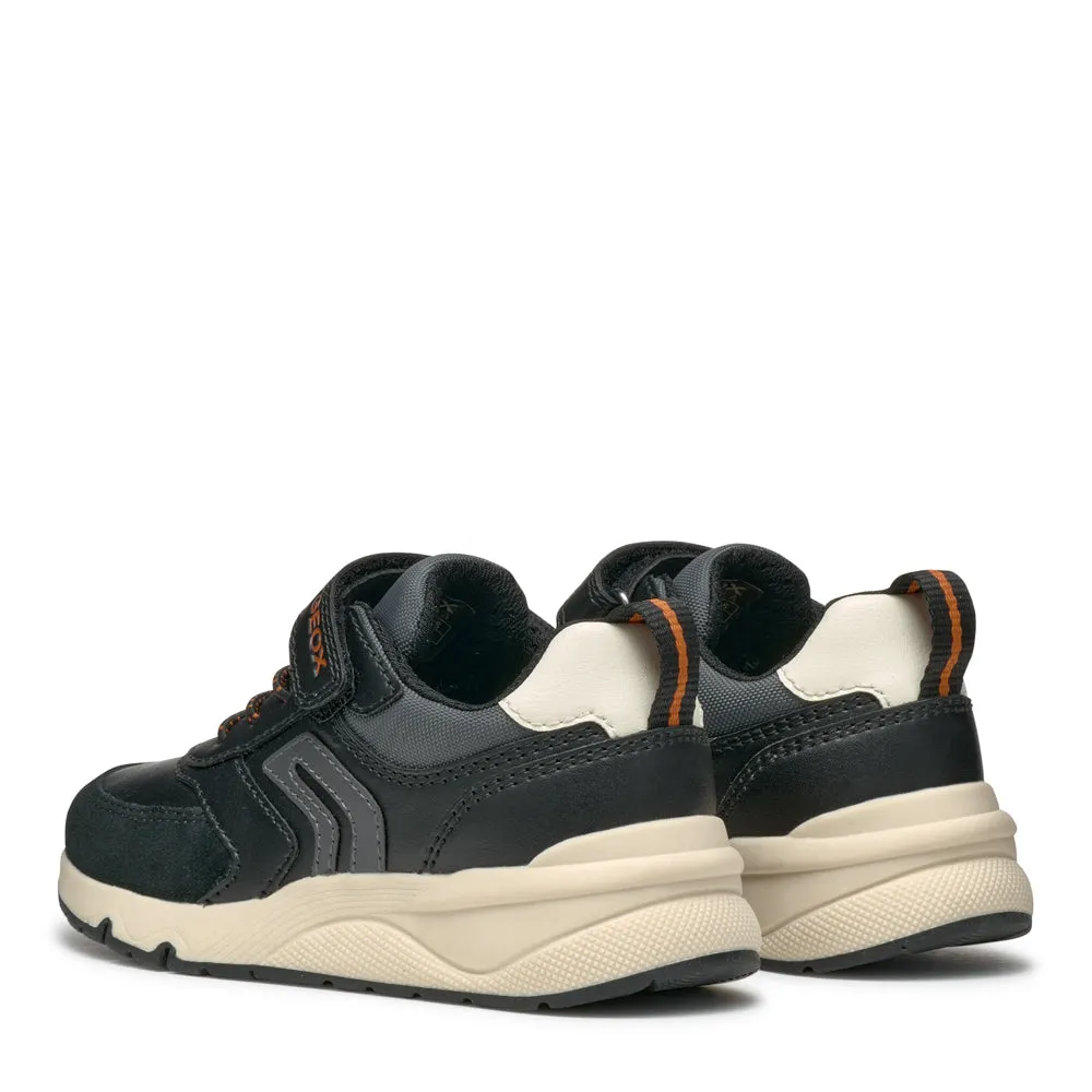 Geox J ROONER B. D - GBK NYLON (Black Dk Grey)