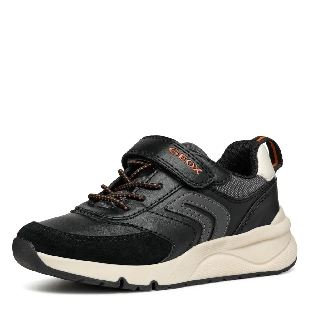 Geox J ROONER B. D - GBK NYLON (Black Dk Grey)