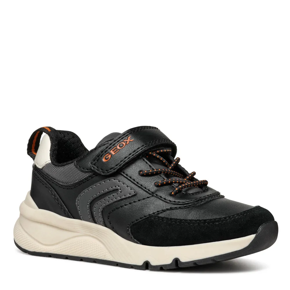 Geox J ROONER B. D - GBK NYLON (Black Dk Grey)