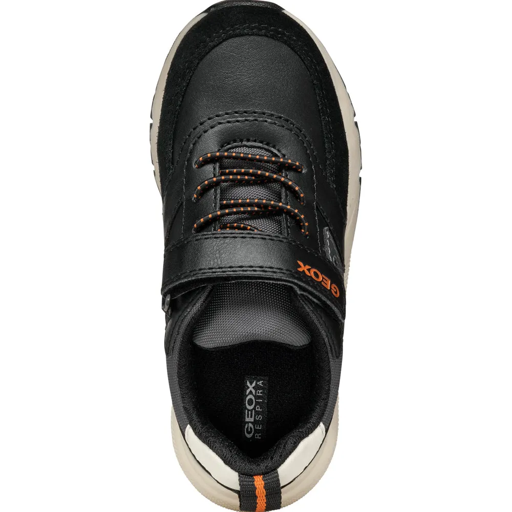 Geox J ROONER B. D - GBK NYLON (Black Dk Grey)
