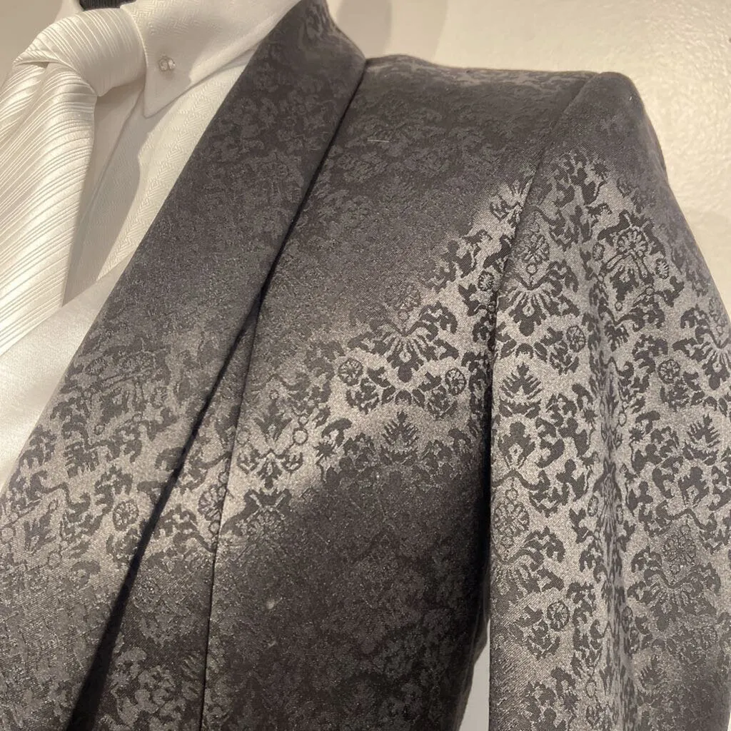 Go-N-Show Black Brocade Daycoat