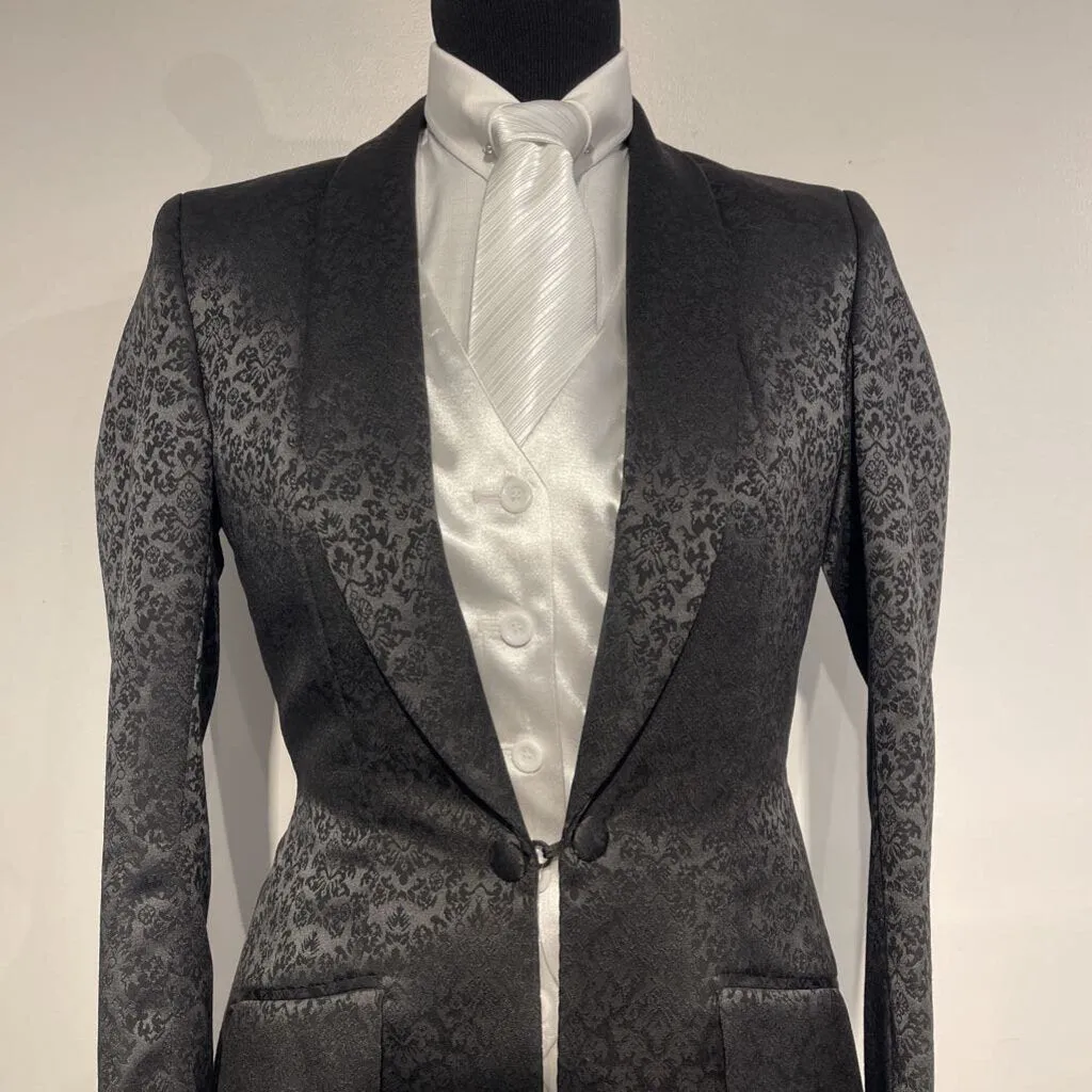 Go-N-Show Black Brocade Daycoat