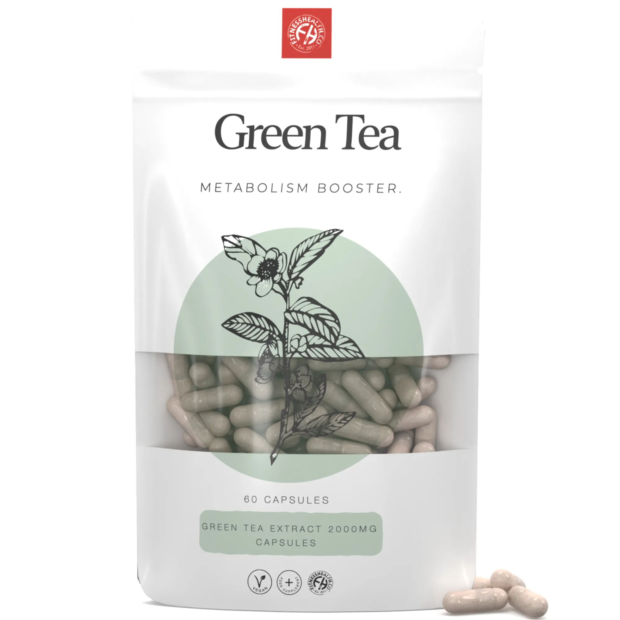 Green Tea Extract 2000mg Capsules - Natural Fat Burner - * HALF PRICE *