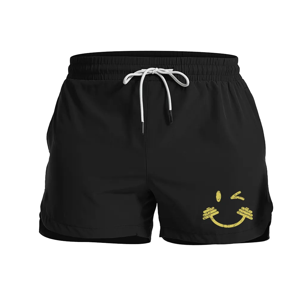 Gym Smile Graphic Shorts