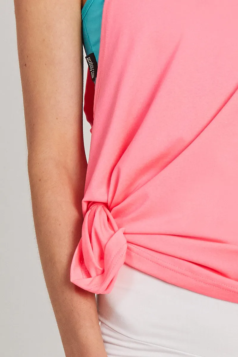 Gym Vest with A-Line Loose Fit Pink