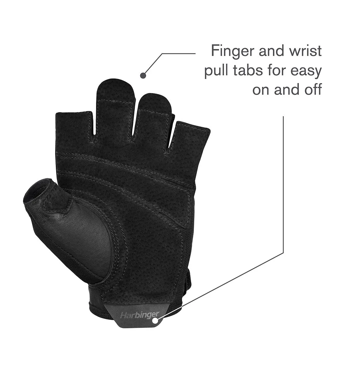 Harbinger Power Weight Lifting Gloves 2.0 - Black