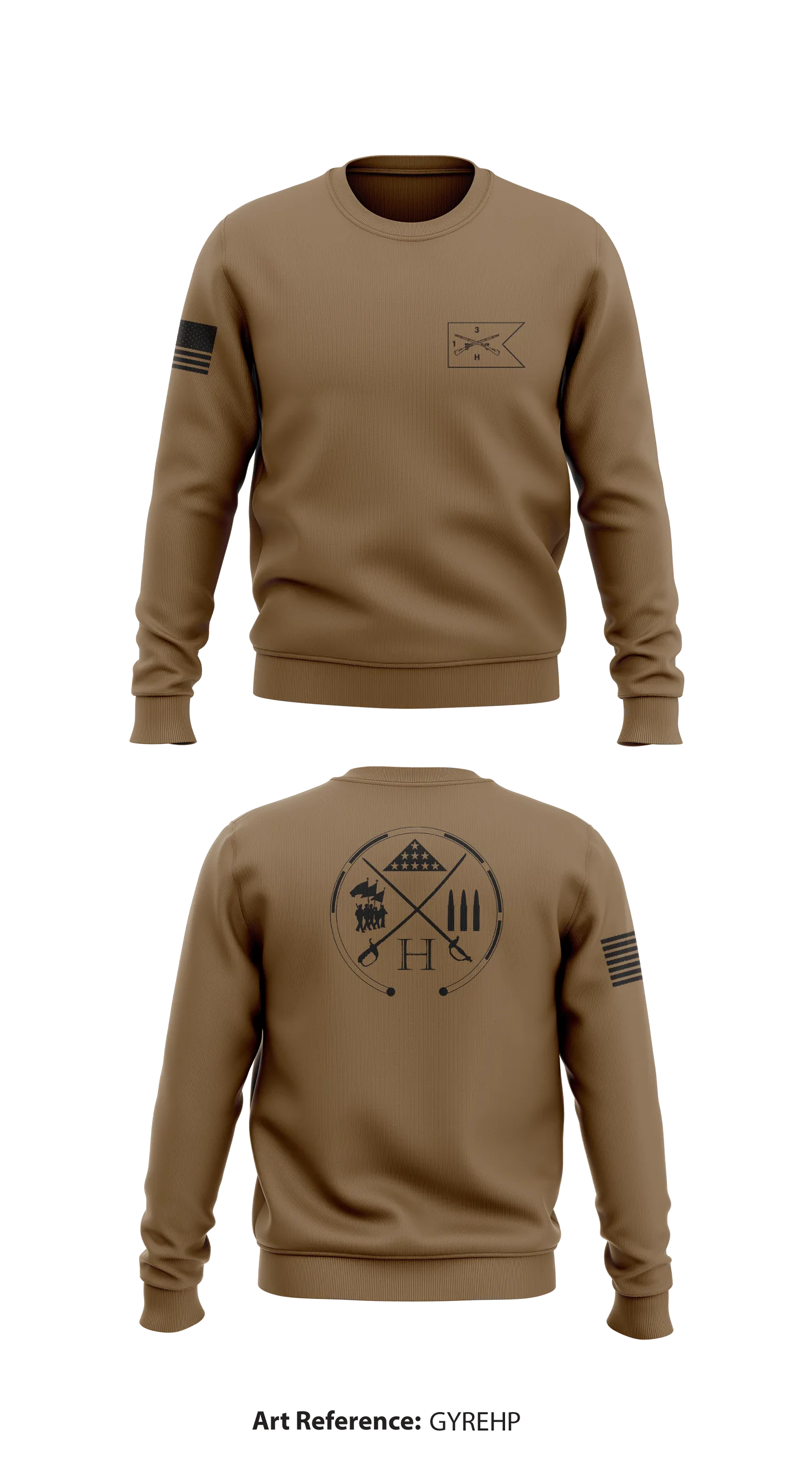 Hard Rock Company Store 1 Core Men's Crewneck Performance Sweatshirt - GyreHP