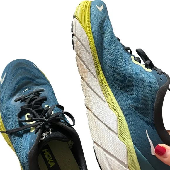 Hoka One One Arahi 6 Running‎ Shoes Sneakers Men's 10.5D Teal/Blue Gym Active✅