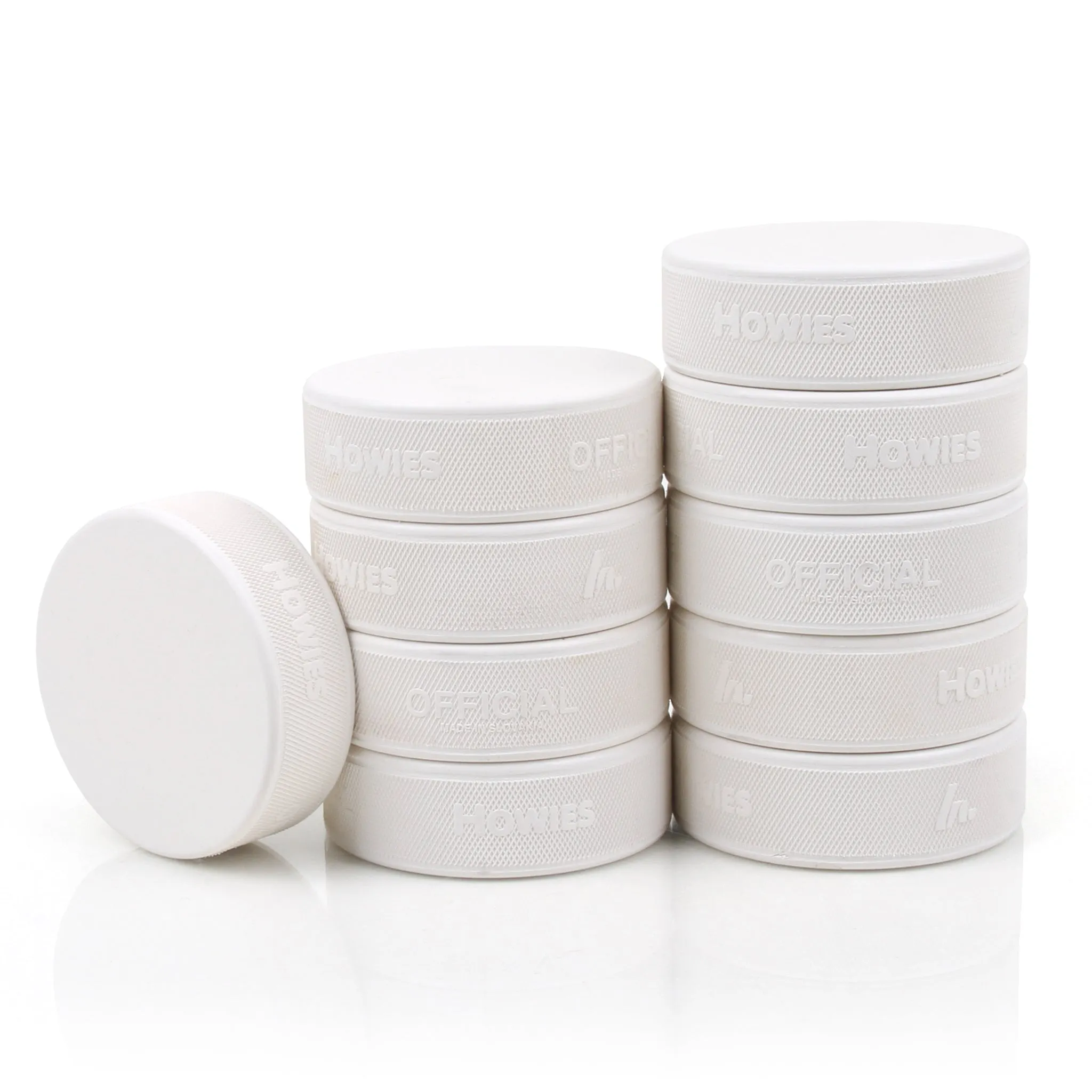 Howies White Training Hockey Pucks