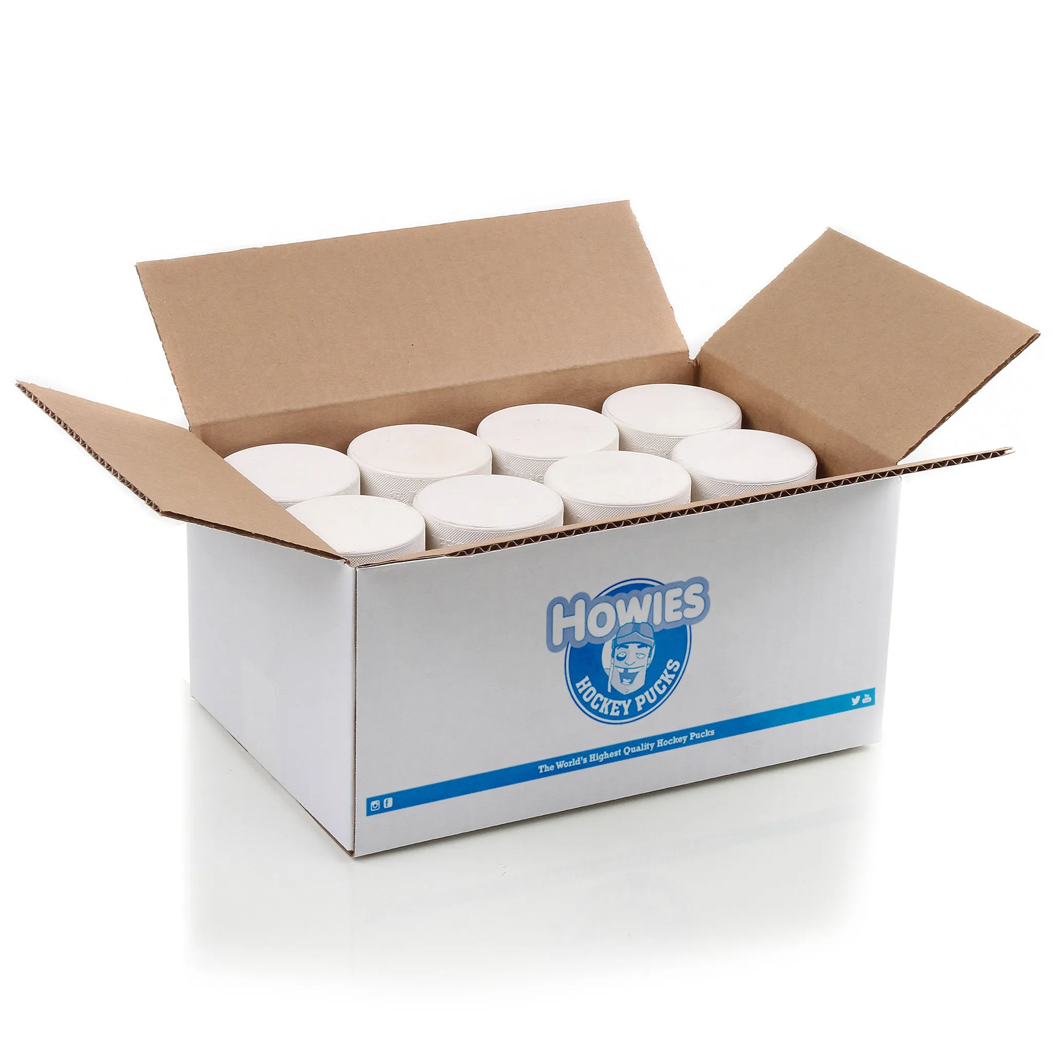 Howies White Training Hockey Pucks