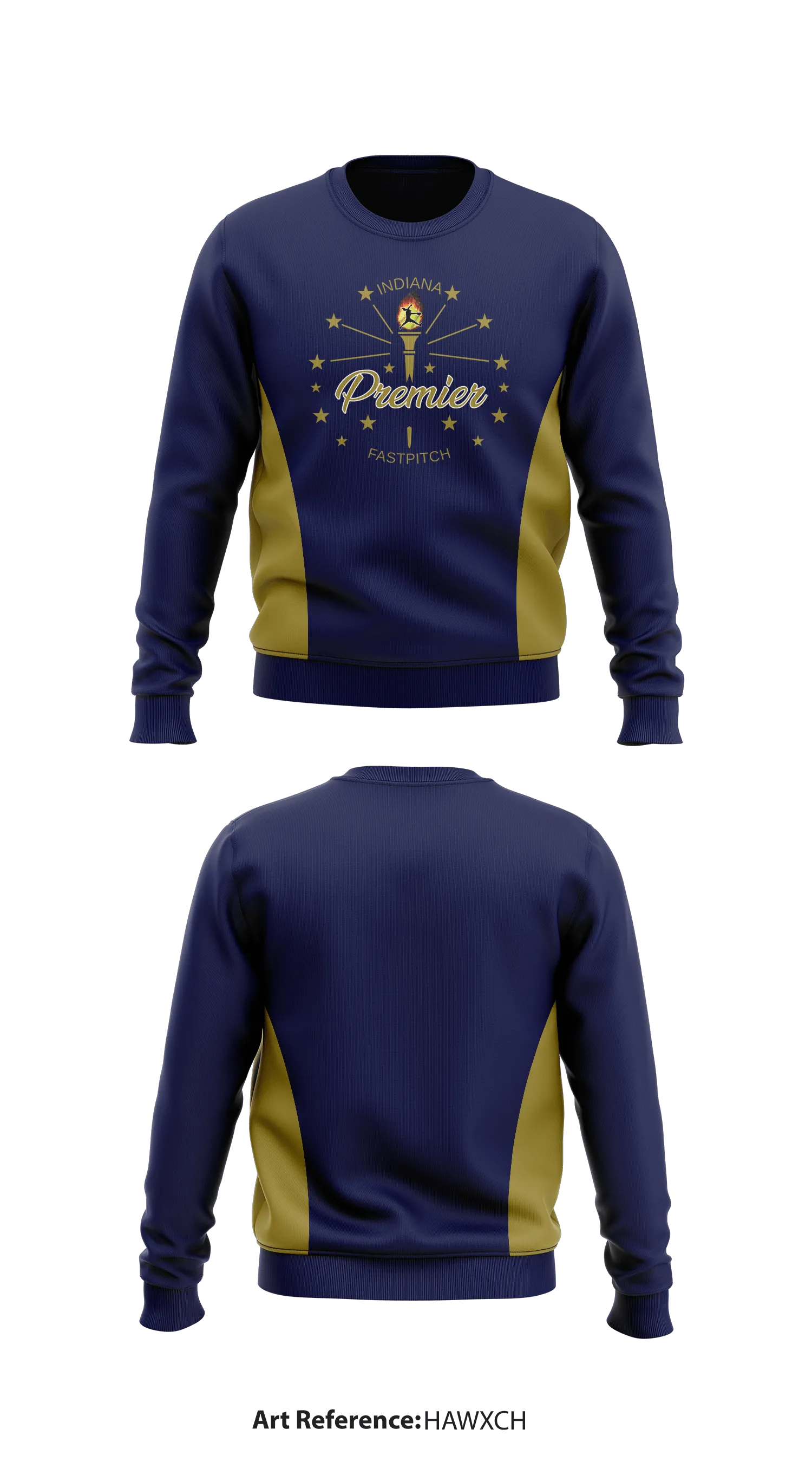 IndianaPremier Fastpitch Store 1 Core Men's Crewneck Performance Sweatshirt - hawxCh