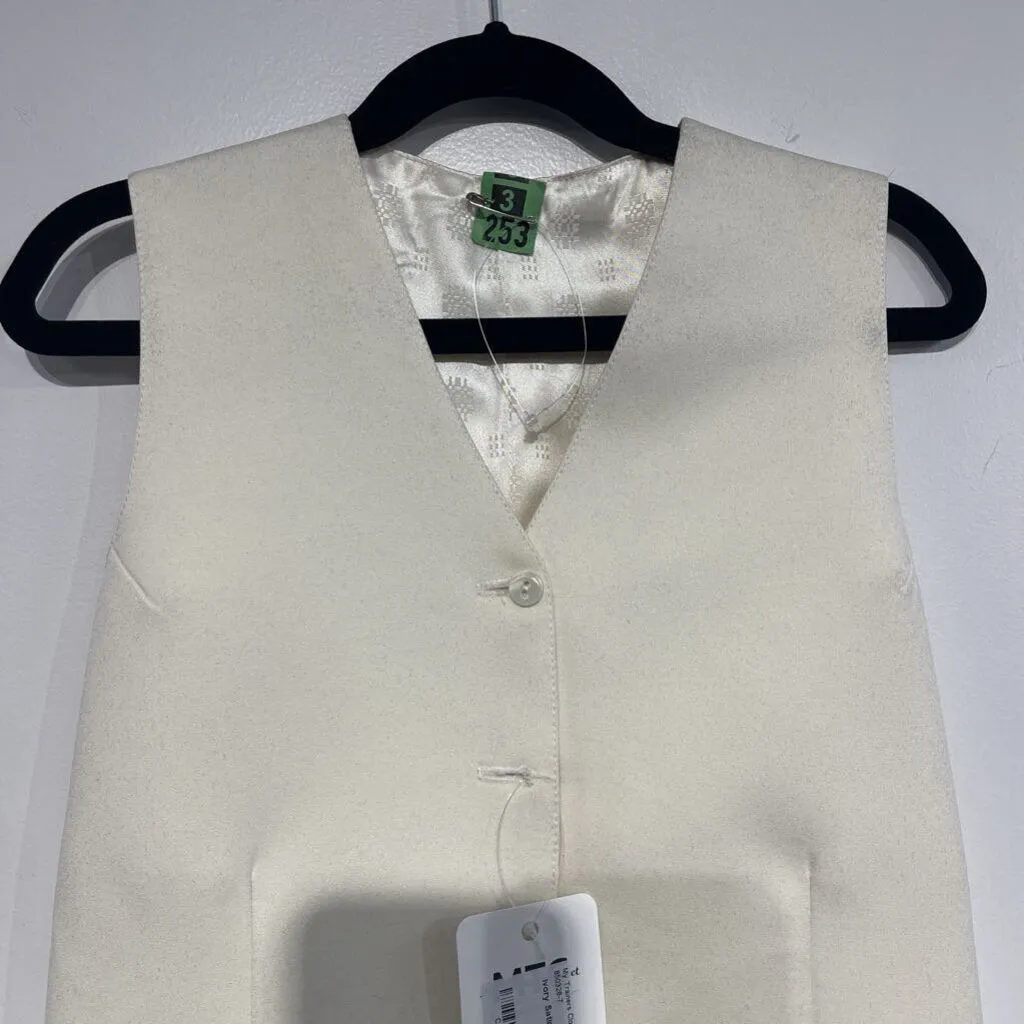 Ivory Satin Vest