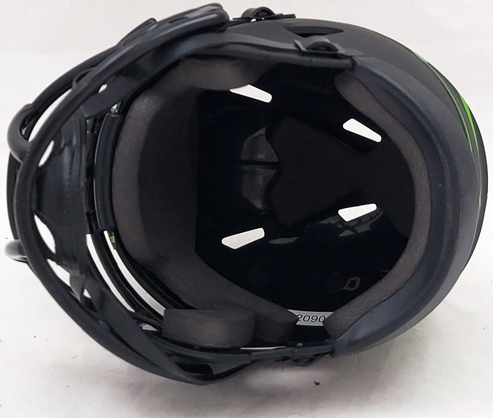 JIM ZORN AUTOGRAPHED SEAHAWKS ECLIPSE BLACK SPEED MINI HELMET MCS HOLO 211073