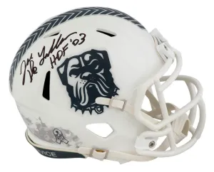 Joe DeLamielleure Signed Browns 2024 SALUTE Riddell Mini Helmet w/HOF - (SS COA)