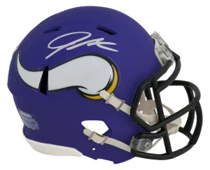 Jordan Addison Signed Vikings Riddell Speed Mini Helmet - (SCHWARTZ COA)