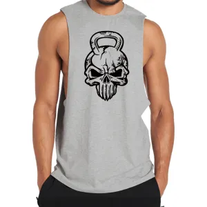 Kettlebell Skull Graphic Tank Top
