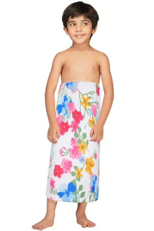 Kids Floral Soft Towel Wrap