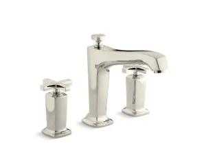 KOHLER K-T16236-3 Margaux Deck-mount bath faucet trim for high-flow valve with diverter spout and cross handles, valve not included