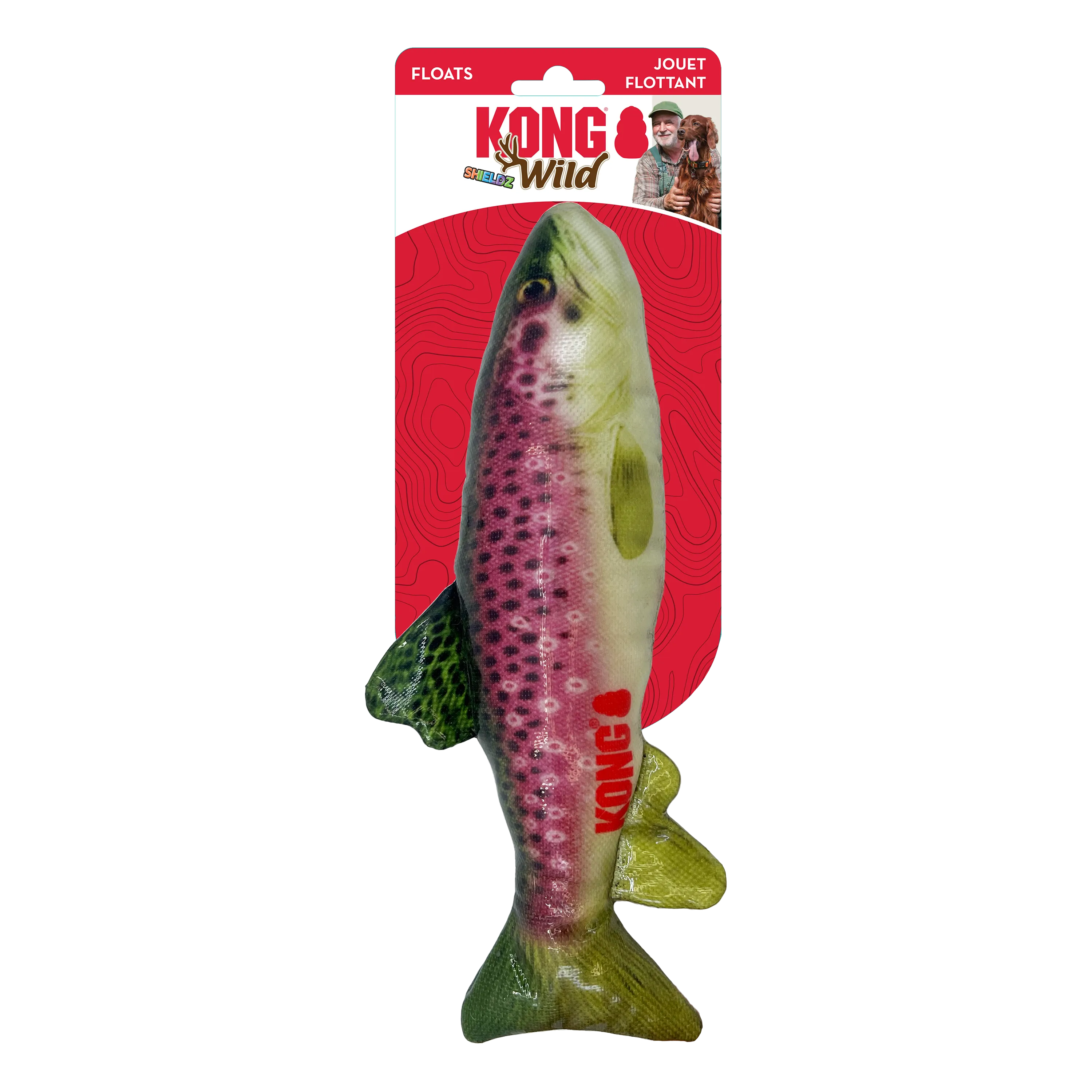 Kong Wild Shieldz Trout Fetch Dog Toy
