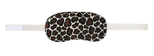 Leopard : FOMI Hot Eye Mask. Microwaveable, Reusable. Lavender Scented, Migraine / Headache Relief. Reduce Eye Puffiness / Dark Circles. New Clay Bead Technology - Penetrates Soothing Moist Heat