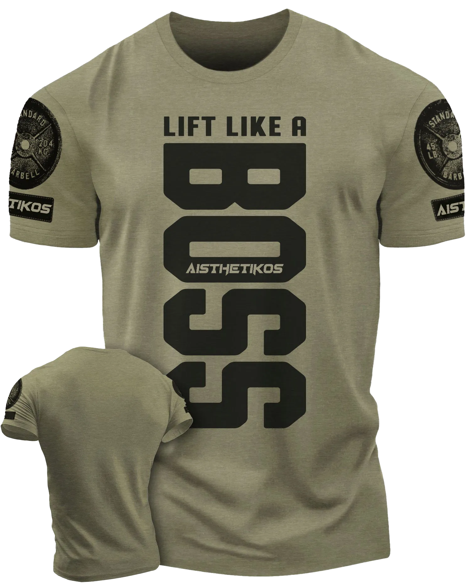 Lift Like A Boss Funny Motivational Workout Gym T-Shirt for Men