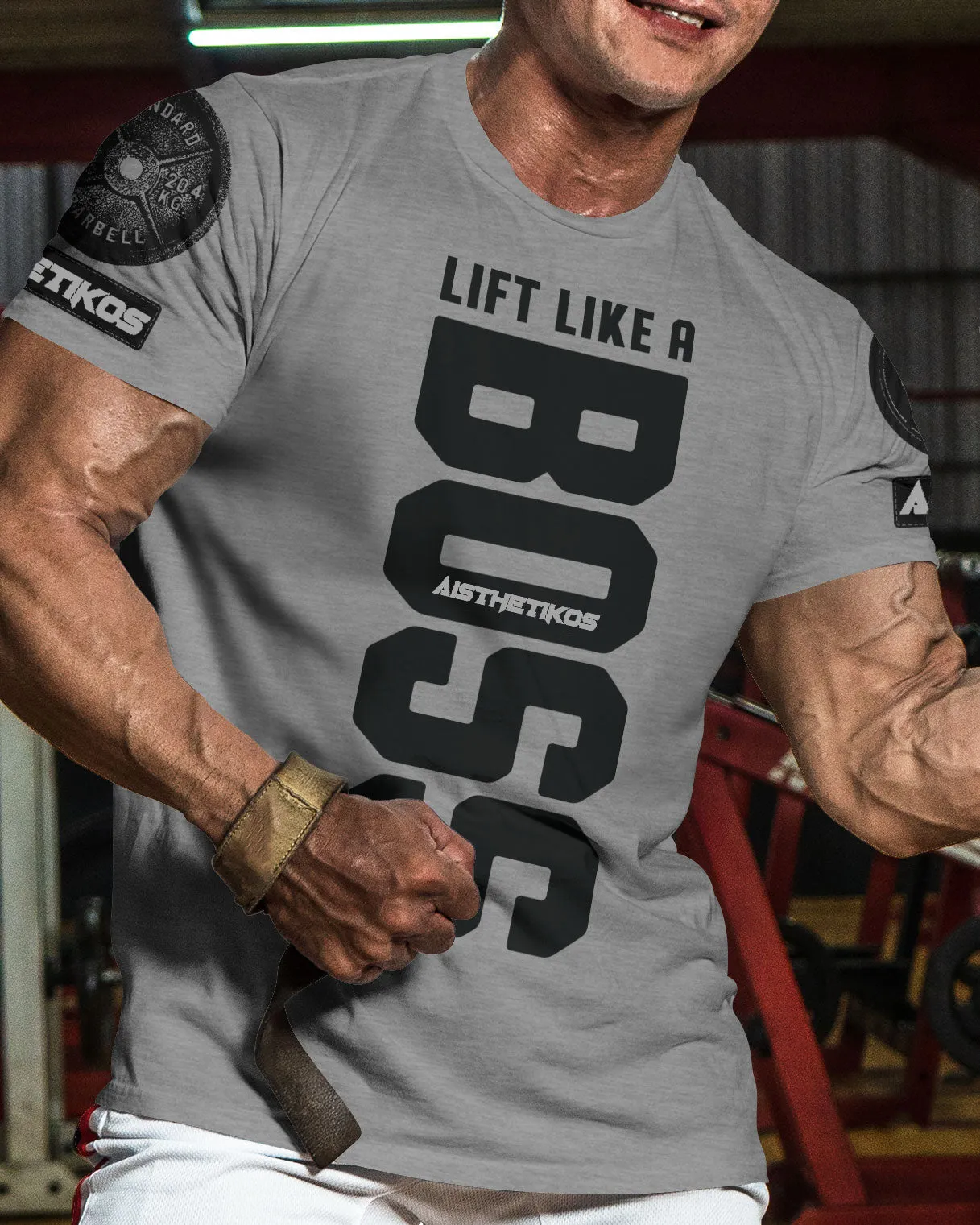 Lift Like A Boss Funny Motivational Workout Gym T-Shirt for Men