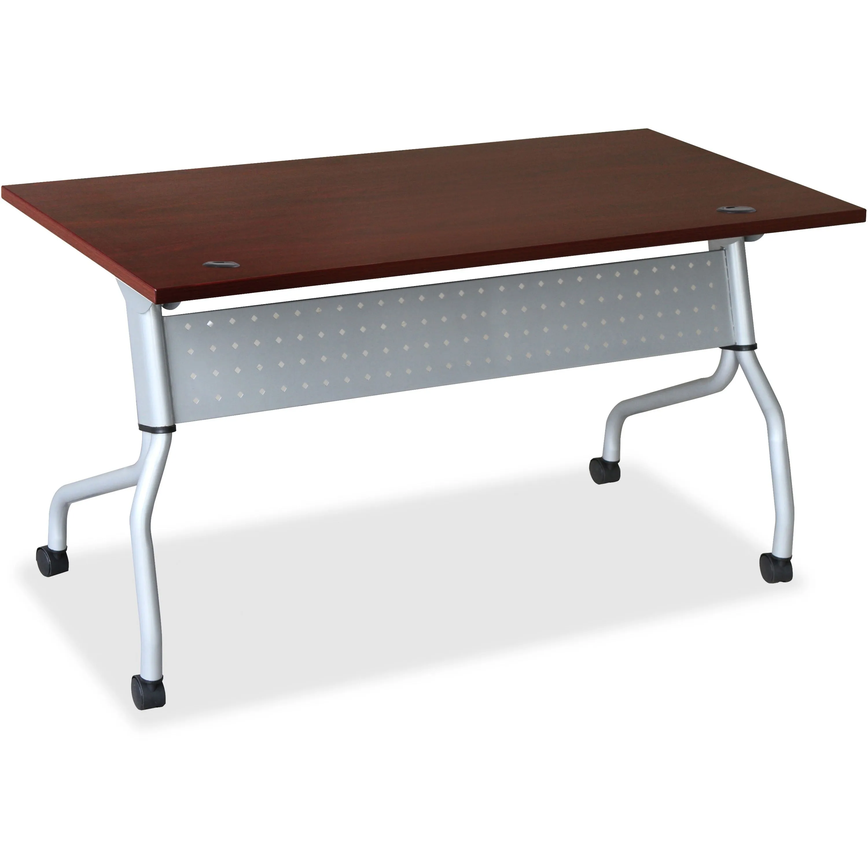 Lorell Mahogany Flip Top Training Table