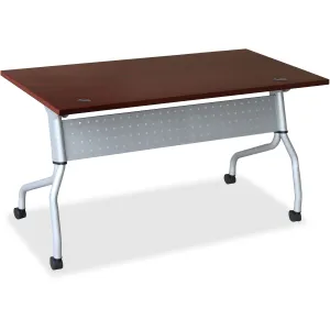 Lorell Mahogany Flip Top Training Table