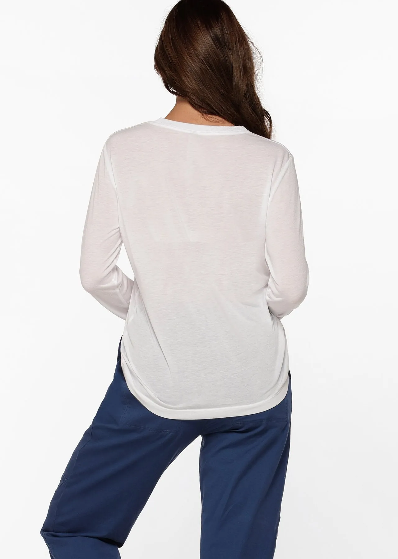 Lotus Long Sleeve Top | White