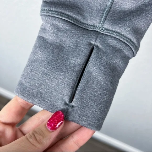 Lululemon Snug Sprinter Jacket, Heathered Slate / Dream Rose Slate Black 10