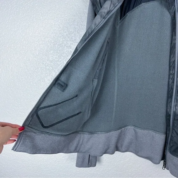 Lululemon Snug Sprinter Jacket, Heathered Slate / Dream Rose Slate Black 10