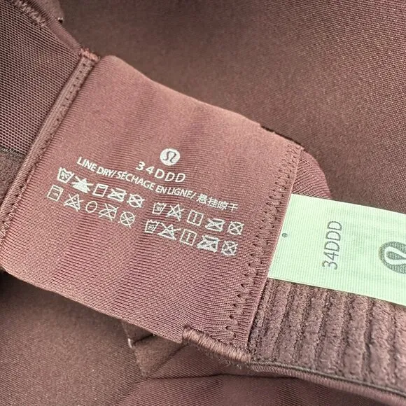 Lululemon Women's Energy Bra *High Support, Size 34 DDD Cup, Goodnight Plum