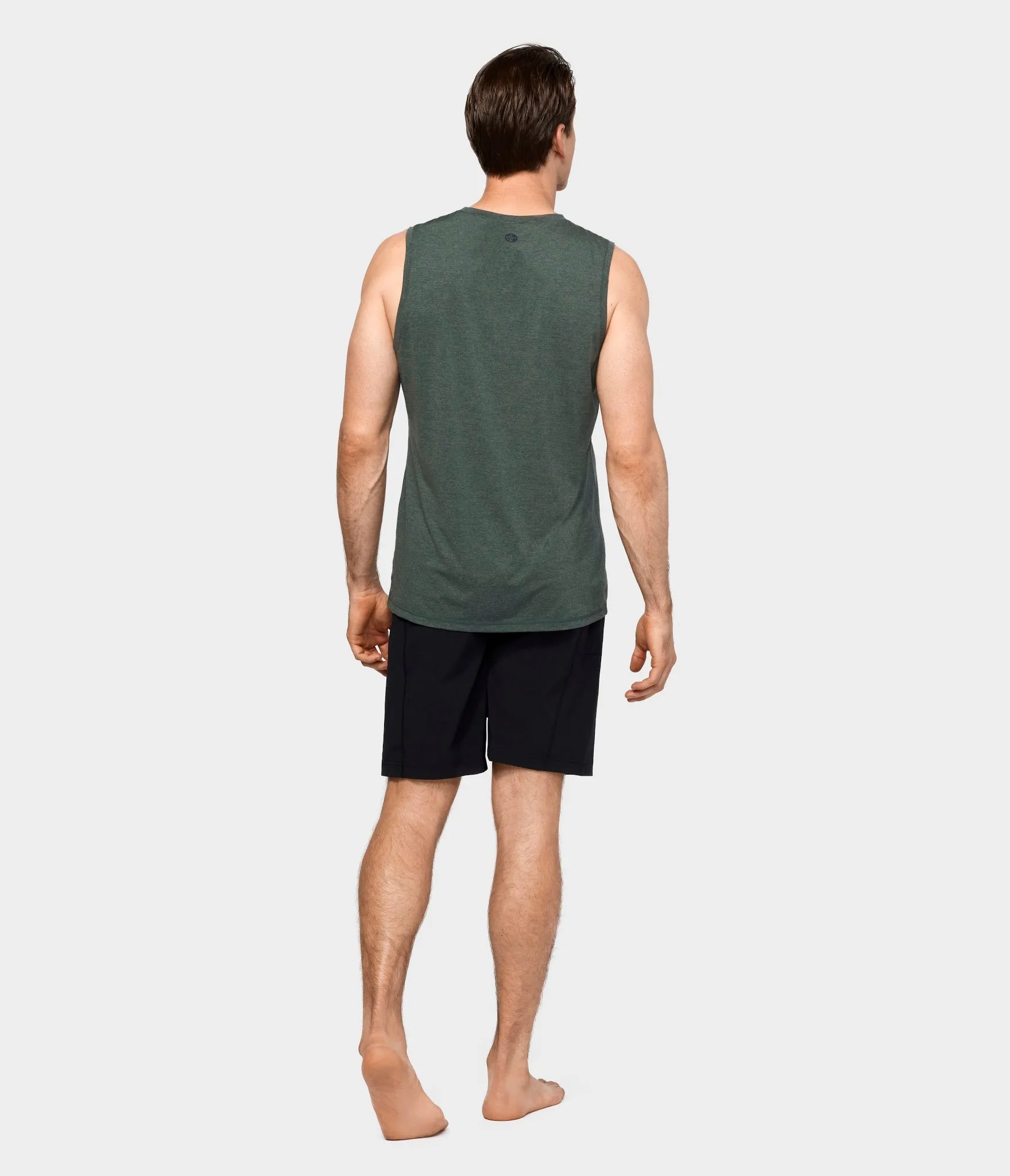 Manduka Apparel - Men's Cross Train Tank 01 - Heather Forest
